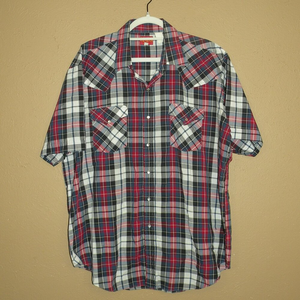 Ely Plains Western Pearl Snap Cowboy Rodeo Shirt XL